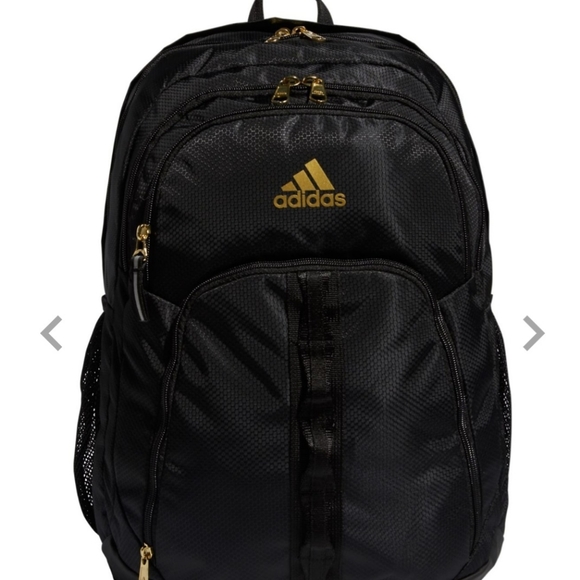 adidas Other - Adidas Prime V Gender Neutral Black/Gold Lurex Laptop Backpack NWT